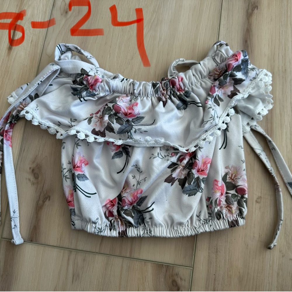 Floral Ruffle Kids Blouse